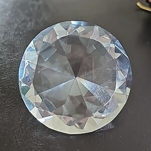 Tripact Diamond Clear Paper Weight 2.5" wide.